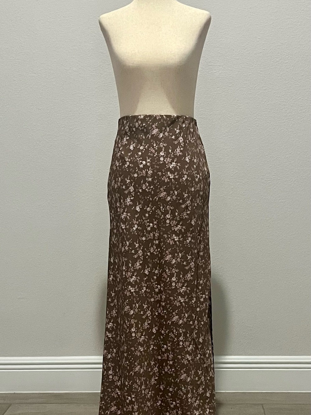 Altar’d State Brown and pink floral skirt